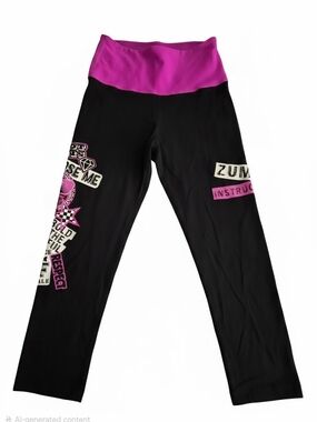 Zumba Dance Bold High Waisted Instructor crop leggings Size Small